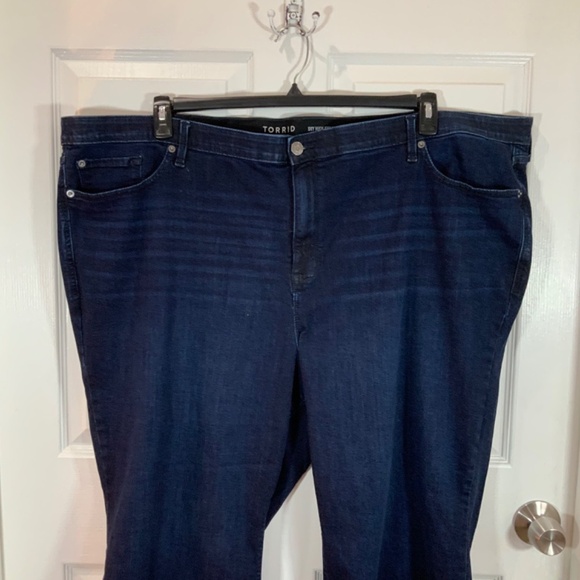 Torrid Sky High Kick Boot Dark Wash Plus Size 30 - Picture 2 of 9